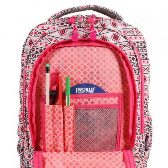 Setbeamer Rolling Backpack With Lunch Bag (18 Inch) - Skandi Pink 