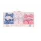 Baby Girl's Headband and Socks Set - Pink/Flora Chambray 