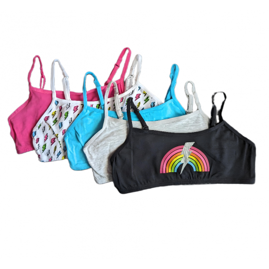 Only Girls 5pk. Crop Rainbow Multi  Bralettes