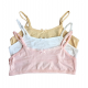 Girls (7-14) René Rofé Liana 3pk. Solid Pink Hue Bralettes