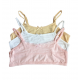 Girls (7-14) René Rofé Liana 3pk. Solid Pink Hue Bralettes