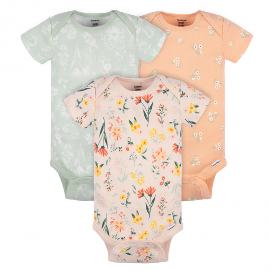 Baby Girls 3-Pack  Wildflower Bodysuits