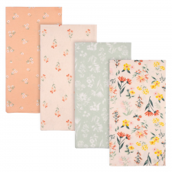 Gerber 4-Pack Baby Girls Wildflower Flannel Blankets