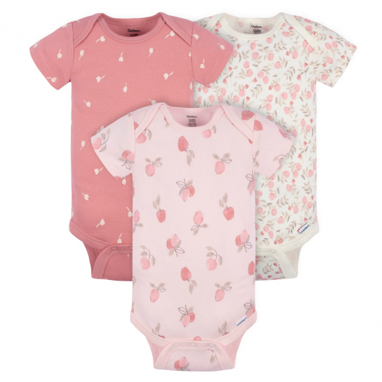 Baby Girl 3-Pack  Appley Sweet Bodysuits 