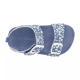 Toddler and Little Girl's Sandals in Floral Blue Design 