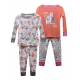 Girl's  4-Piece Llama Cotton Pajamas Set - Toddler 