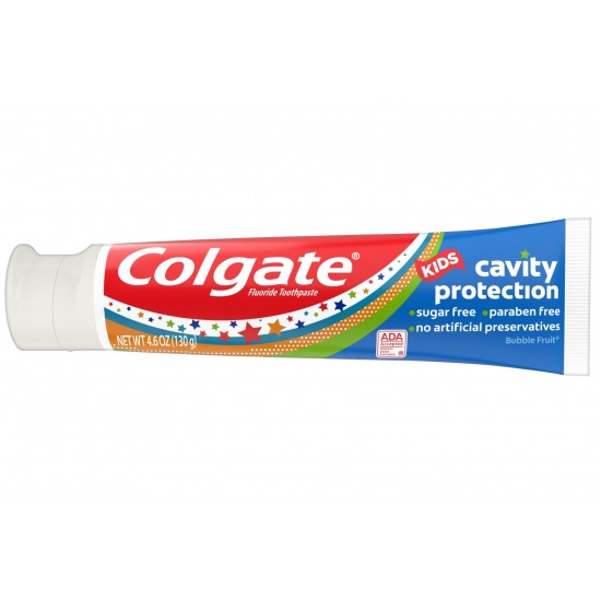 Colgate Kids Cavity Protection Toothpaste with Fluoride, Mild Bubble ...