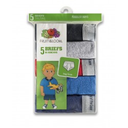 Fruit of the Loom Toddler Boys' Assorted Fashion Brief, 5 Pack