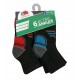 Fruit of the Loom Boys' Active Cushioned Ankle Socks 6 Pack- BLACK