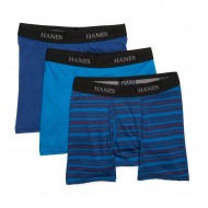 Hanes Boys 3-Pack Tagless Boxer Brief - Blue