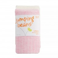 Jumping Beans Baby / Toddler Girl  2-pack  Ribbed Tights - Pink Ivory