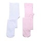 Sharp Edge Girls Pantyhose/Popsocks White/Pink - 2 Pair Pack