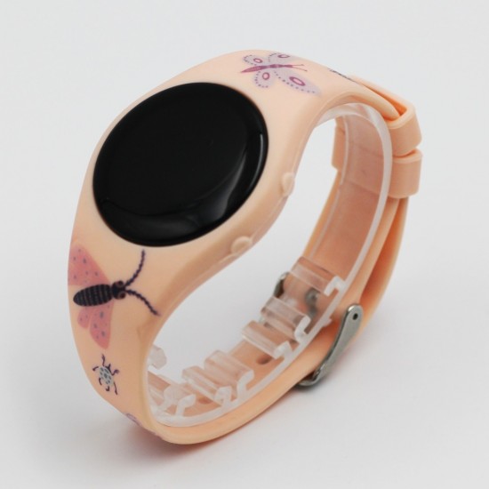 Rechargeable USB LED Wristwatch - ORANGE BUTTERFLY