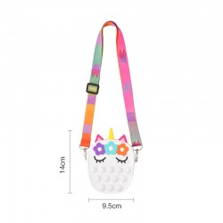 Girls Crossbody Rainbow Unicorn Silicone Purse with Push Popi Girls Crossbody Rainbow Unicorn Silicone Purse with Push Popi