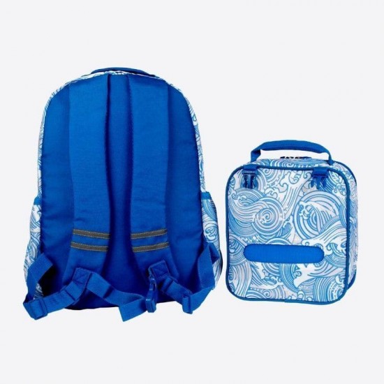 J WORLD Duet Kids Backpack &  Lunch Box Set - Wave