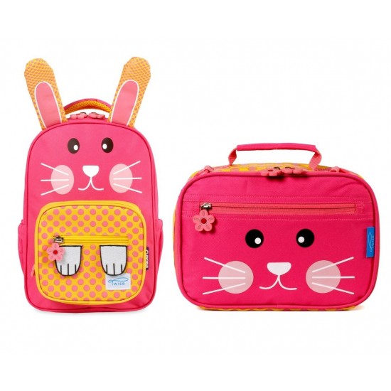 J World Kids' Twise Side-Kick  Backpack & Lunch Bag Set  - Rabbit 