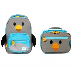 J World Kids' Twise Side-Kick  Backpack & Lunch Bag Set - Penguin