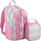 Fuel Backpack & Lunch Bag Bundle Candy Pink/Spike Chevron Print