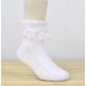 Girls Ruffle Trim Casual Ankle Socks - 2 Pairs Pack