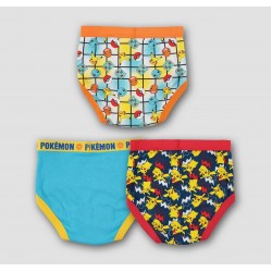 Boys' 3-Pack Pokémon Printed Briefs – 100% Cotton
