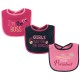 Luvable Friends Baby Girl Drooler Bibs 3-Pack - Baby Boss 