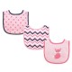 Luvable Friends Girl Drooler Bib 3-Pack -  Foxy