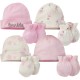 Gerber 8-Piece Girls Bunny Organic Cap and Mitten Set