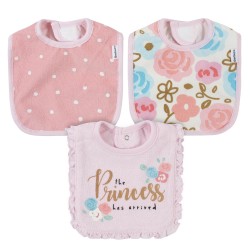 Gerber 3-Pack Baby Girls Princess Bibs