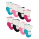 Gerber 8-Pair Girls Jersey Wiggle Proof Socks - Multi-Color