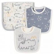 Gerber 3-Piece Organic Baby Boys Jungle Bibs & Burp Set