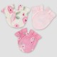 Gerber Baby Girls' 3pk Floral Mittens - Pink/Off-White