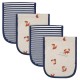Gerber 4-Pack Boys Fox Terry Burp Cloths – Soft & Absorbent Baby Burp Cloth Set