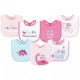 Hudson Baby  Drooler Bibs - Girl Dino - 7 Piece Set