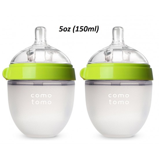 Comotomo Baby Bottle Green -  5 Ounce (2 Count)