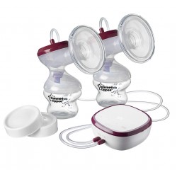 Tommee Tippee Made for Me Double Electric Breast Pump - USB Rechargeable, White
