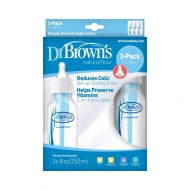 Dr. Brown’s Natural Flow Anti-Colic Baby Bottles - 8oz  (250ml)- 3pk