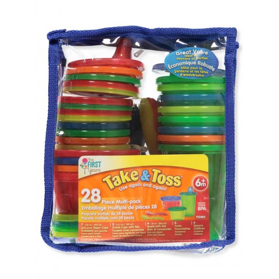 THE FIRST YEARS 28-PIECE TAKE & TOSS MEAL SET