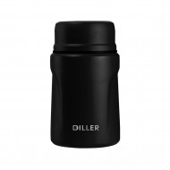 Diller's Stainless Steel Vacuum Insulated Food Flask (550ml)  - BLACK