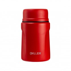 Diller's Stainless Steel Vacuum Insulated Food Flask (550ml)  - RED