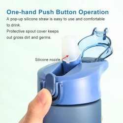Diller Plastic Sports Water Bottle with Straw 750ml (25oz) Diller Plastic Sports Water Bottle with Straw 750ml (25oz)
