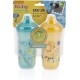 Nuby No-Spill Sippers - Insulated Cool Plastic - Yellow/Blue 