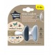 Tommee Tippee Breast-like Pacifier Soother 2-Pack: 0-6 months - Slate/Seren Sky