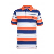 Chaps Boys 4-7 Striped Polo Shirt - Clementine - Size 4