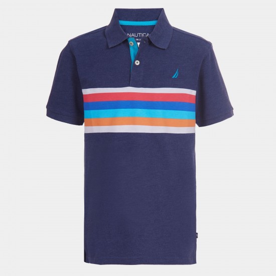 Nautica LITTLE BOYS' CHEST STRIPE POLO (4-7)