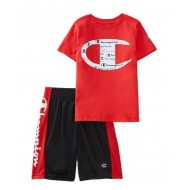 Champion Boys 4-7 Big C Shorts and T-Shirt Set - Red 