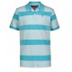 Tommy Hilfiger End on End Stripe Polo Shirt - Blue Curacao