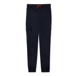 Seven Oaks Boys BLACK  Stretch Poplin Cargo Jogger: Sizes 4-16