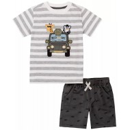 KIDS HEADQUARTERS  Animal Safari T-shirt and Shorts Set