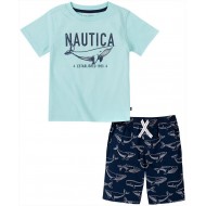 Nautica Little Boys Whale Short Set
