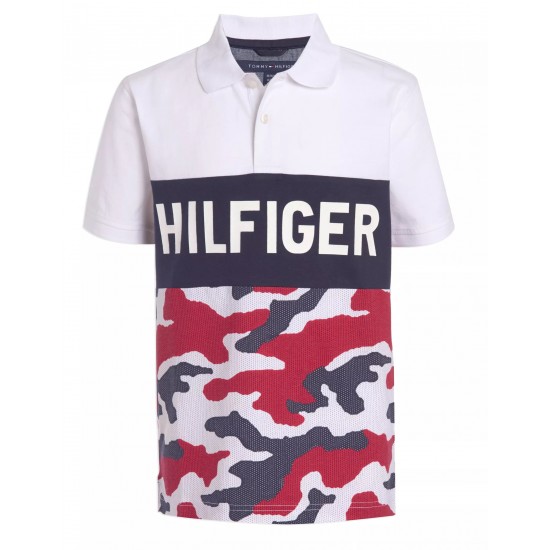 Tommy Hilfiger Boys Dot Camo Polo - Big Boys